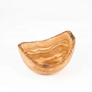 Olive Wood Bowl B01 – وعاء خشب زيتون مصنوع يدويًا