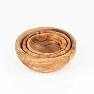 Olive Wood Bowl B05 – وعاء خشب زيتون مصنوع يدويًا