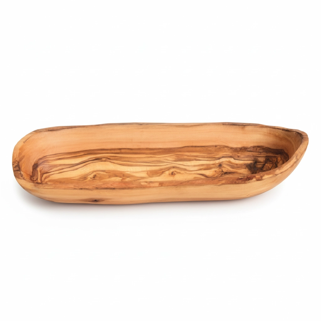 Olive Wood Butter Dish BD04 – (صناعة يدوية)طبق زبدة من خشب الزيتون