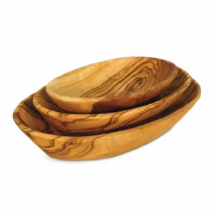 Olive Wood Butter Dish BD10 – (صناعة يدوية)طبق زبدة من خشب الزيتون