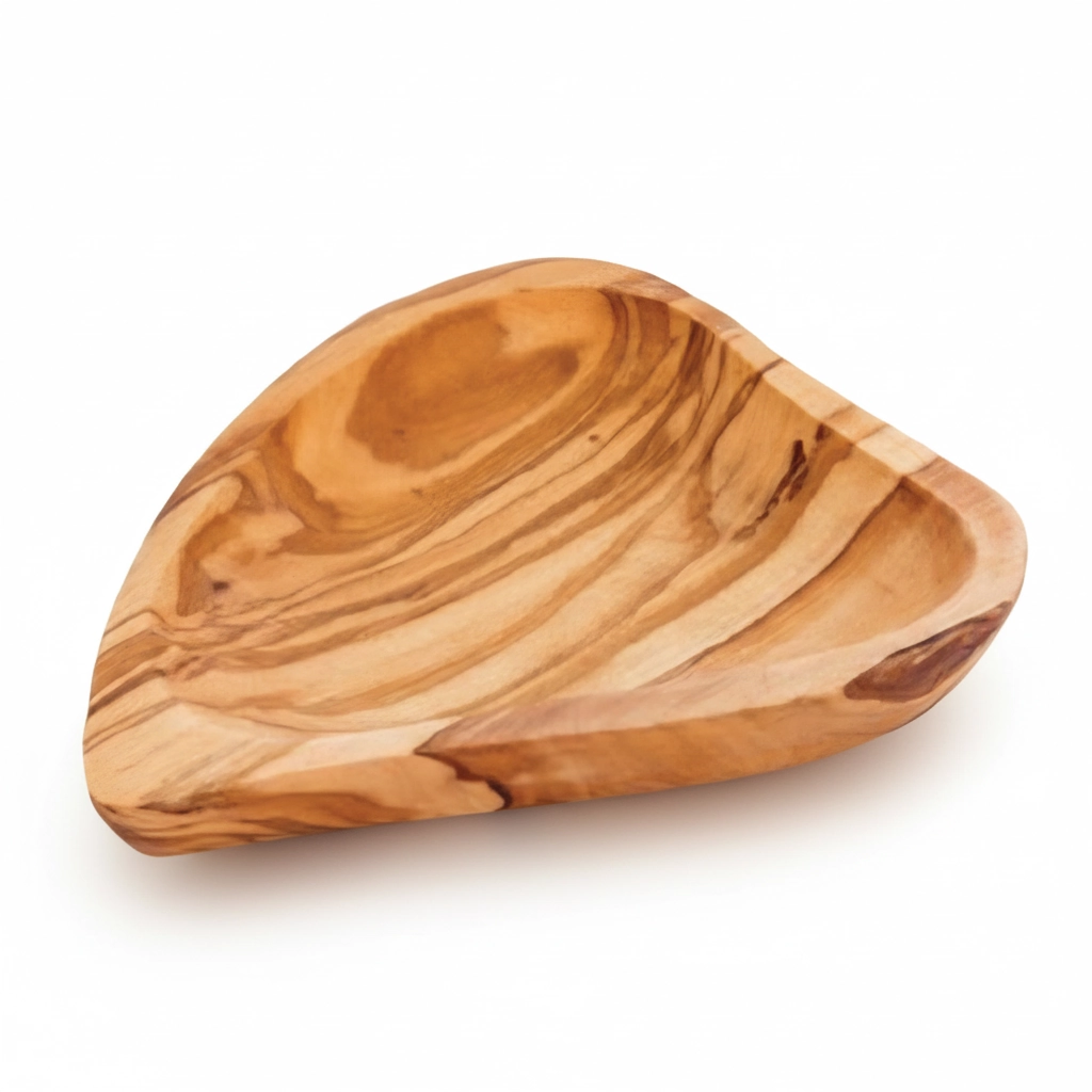 Olive Wood Butter Dish BD11 – (صناعة يدوية)طبق زبدة من خشب الزيتون