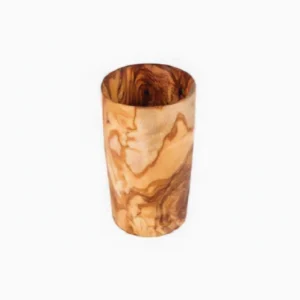 Olive Wood Cup CU01 – كوب خشب زيتون مصنوع يدويًا