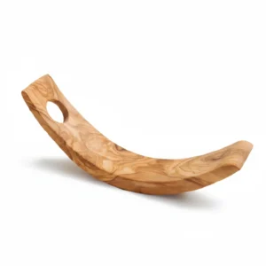 Olive Wood Curved Stand DV09 – حامل مقوّس من خشب الزيتون (صناعة يدوية)