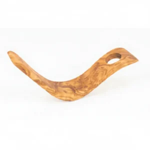 Olive Wood Curved Holder DV10 – حامل منحني من خشب الزيتون (صناعة يدوية)