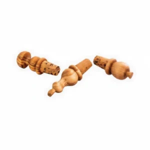 Olive Wood Bottle Stoppers DV13 – سدادات زجاجات من خشب الزيتون (صناعة يدوية)