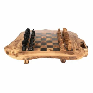 Olive Wood Chess Board DV15 – (صناعة يدوية) لوحة شطرنج من خشب الزيتون
