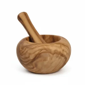 Olive Wood Mortar M01 – مهراس من خشب الزيتون (صناعة يدوية)