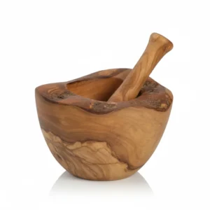 Olive Wood Mortar M02 – مهراس من خشب الزيتون (صناعة يدوية)