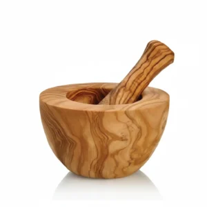 Olive Wood Mortar M03 – مهراس من خشب الزيتون (صناعة يدوية)
